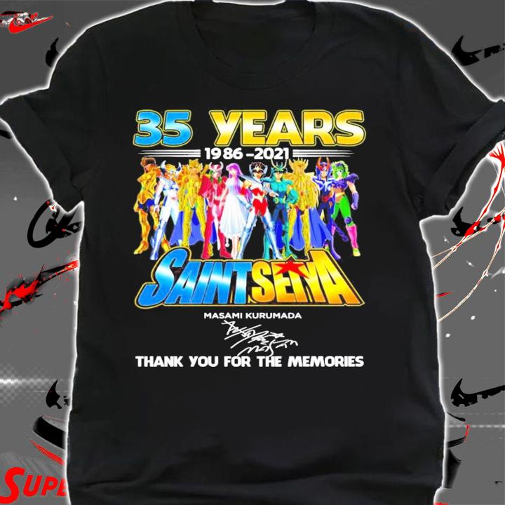 35 years 1986-2021 Saint Seiya Masami Kurumada signatures shirt t-shirt shirt