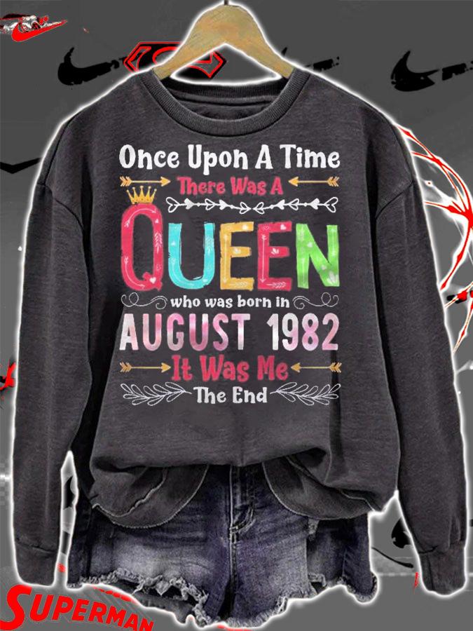 40Th Birthday Queen August 1982 Ver2 Shirt t-shirt
