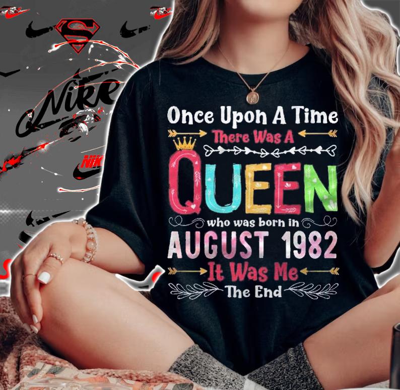 40Th Birthday Queen August 1982 Ver2 Shirt t-shirt
