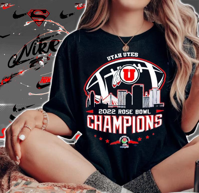 2022 Rose Bowl Champions NCAA Graphic Utah Utes shirt t-shirt woman shirt
