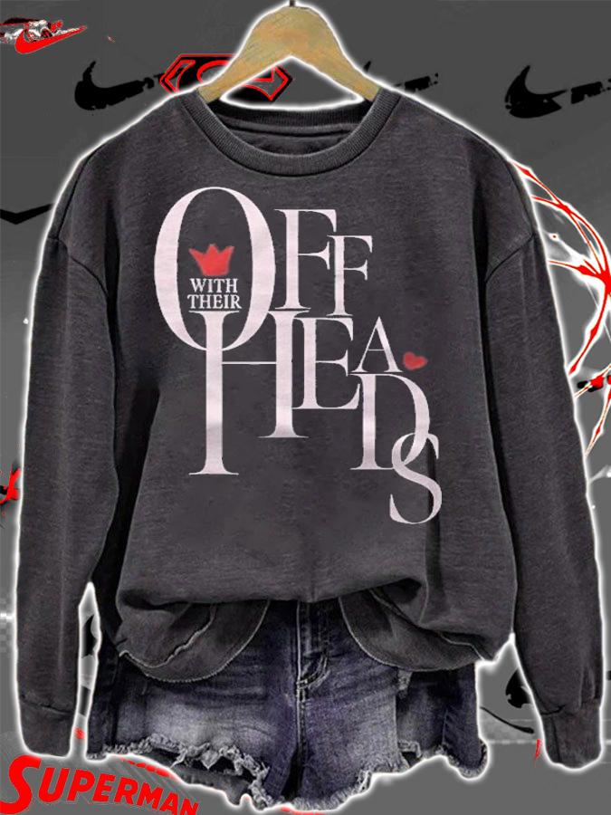 Alice In Wonderland Off With Their Heads Text Stack Shirt t-shirt sweatshirt