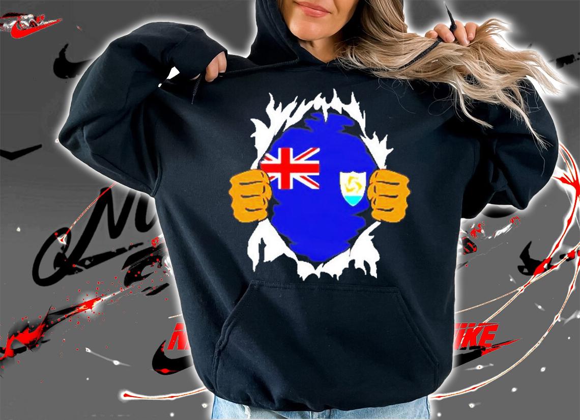 Anguilla Blood Inside Me Anguilla Flag Roots Caribbean T-Shirt t-shirt