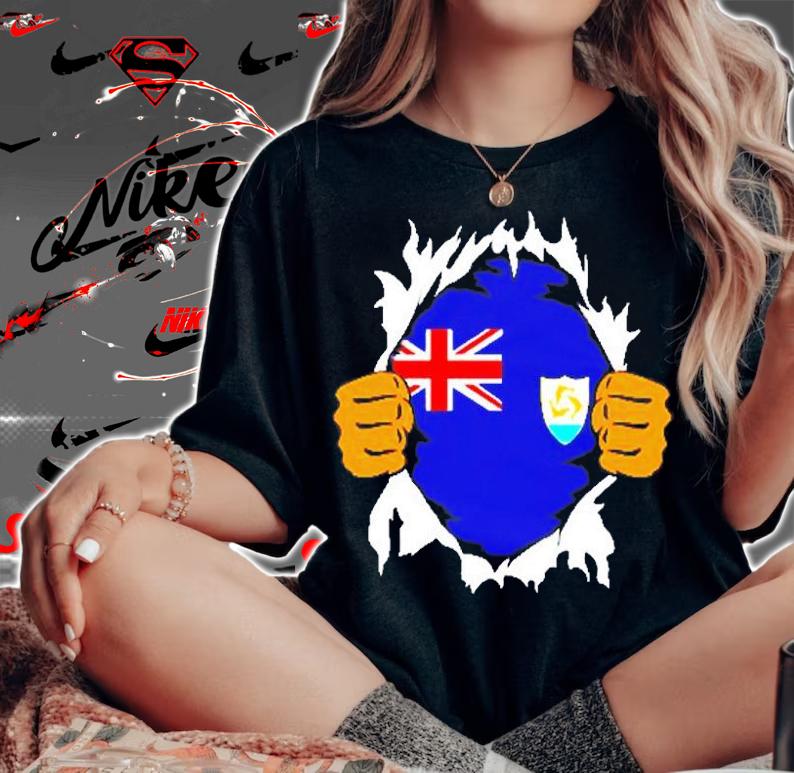 Anguilla Blood Inside Me Anguilla Flag Roots Caribbean T-Shirt t-shirt