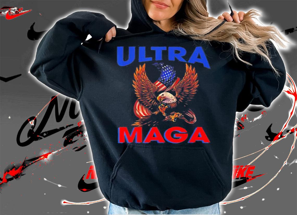 Anti Joe Biden Ultra Maga Eagle American Flag T-Shirt t-shirt hoodie