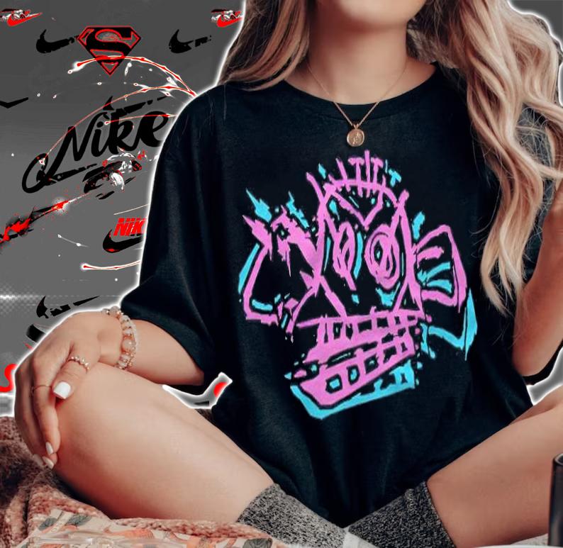 Arcane Monkeys fire Jinx logo T-shirt t-shirt
