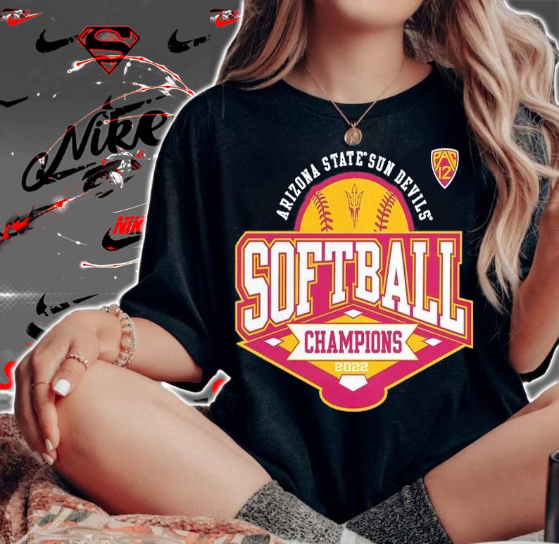 Arizona State Sun Devils Softball Champions 2022 T-Shirt t-shirt woman shirt