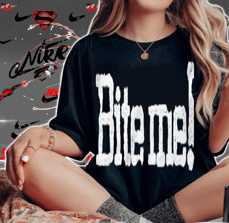 Bite Me Zombie & Vampire Lovers Dark Humor For Halloween Shirt t-shirt woman shirt