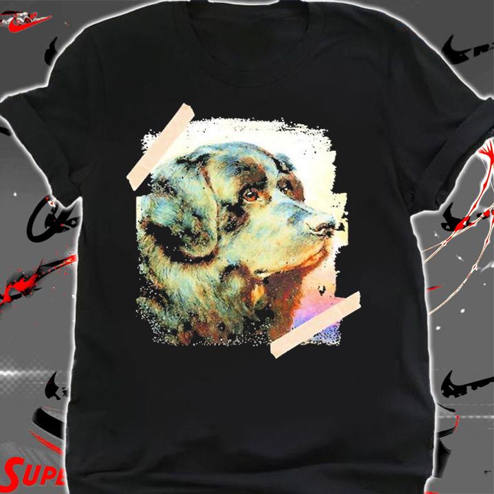 Black Newfoundland Dog Painting T-Shirt t-shirt shirt