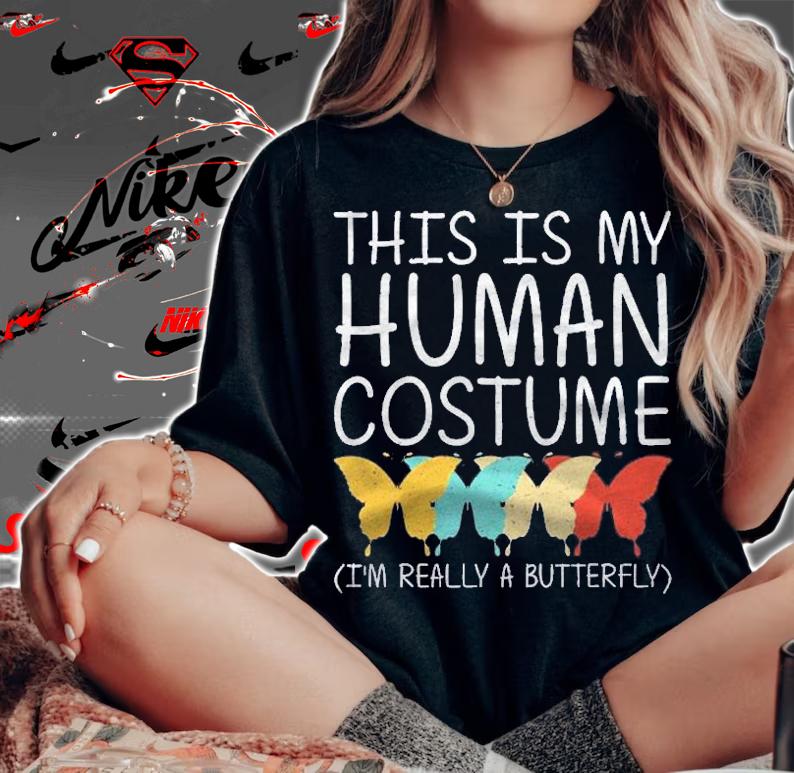 Butterfly Halloween Human Costume Ringlet Moth Easy Diy Gift Shirt t-shirt woman shirt