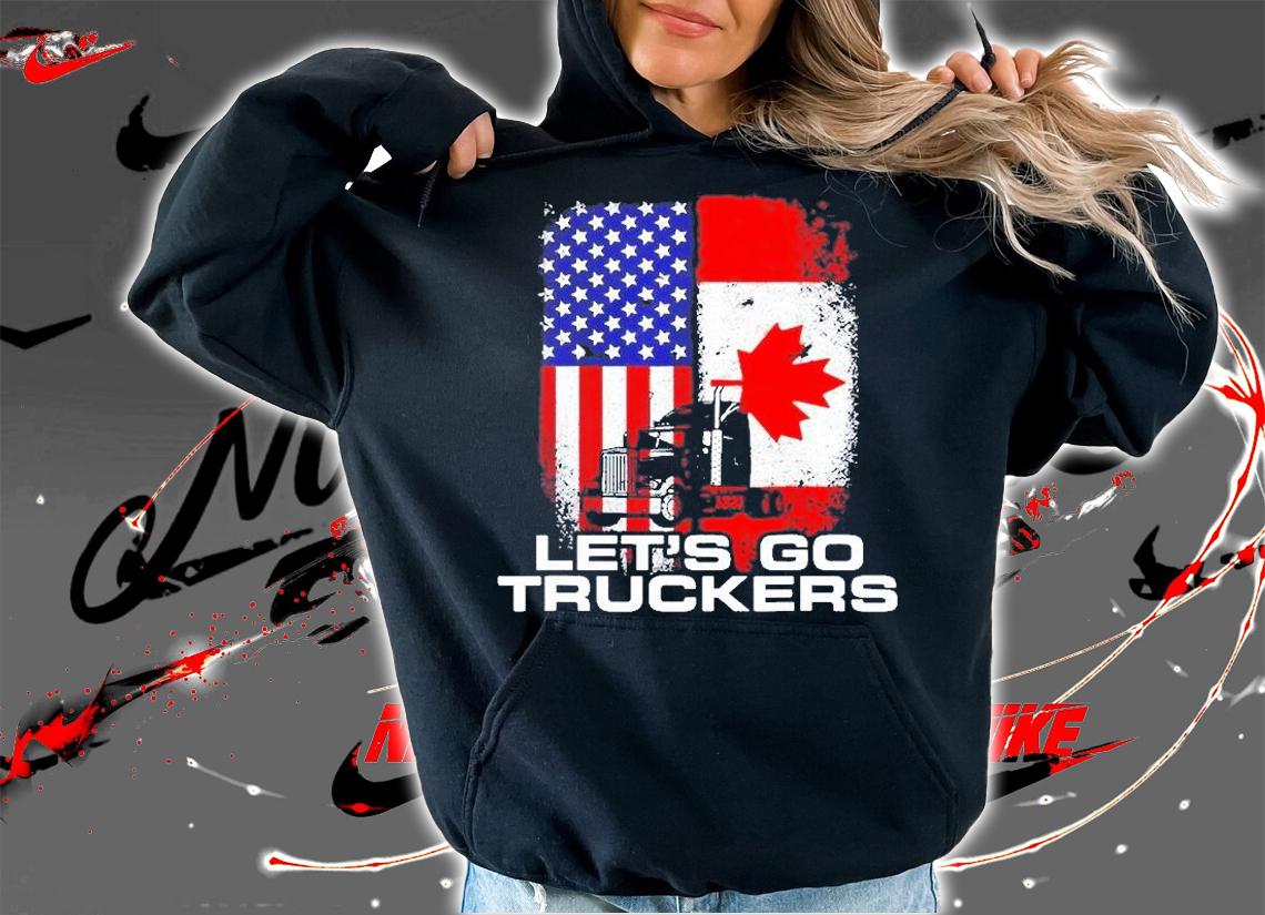 Freedom Convoy 2022 Lets Go Truckers Mandate Support T-Shirt t-shirt