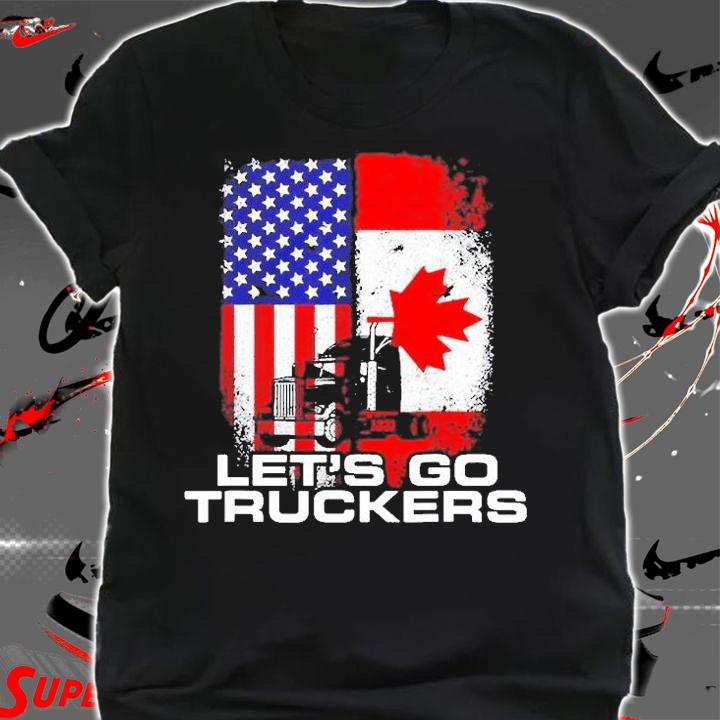 Freedom Convoy 2022 Lets Go Truckers Mandate Support T-Shirt t-shirt