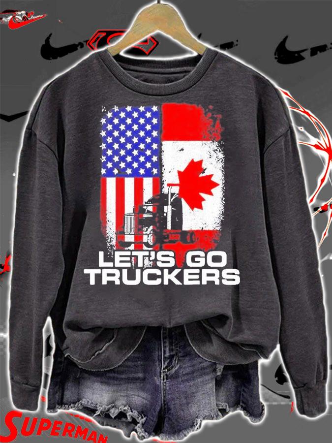 Freedom Convoy 2022 Lets Go Truckers Mandate Support T-Shirt t-shirt