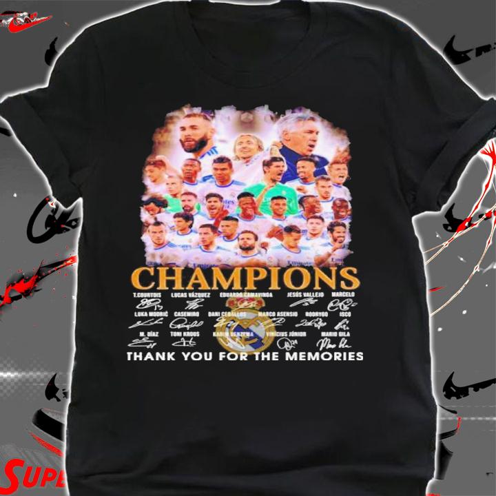 Real Madrid CF Champions Signatures Thank You For The Memories Shirt t-shirt shirt