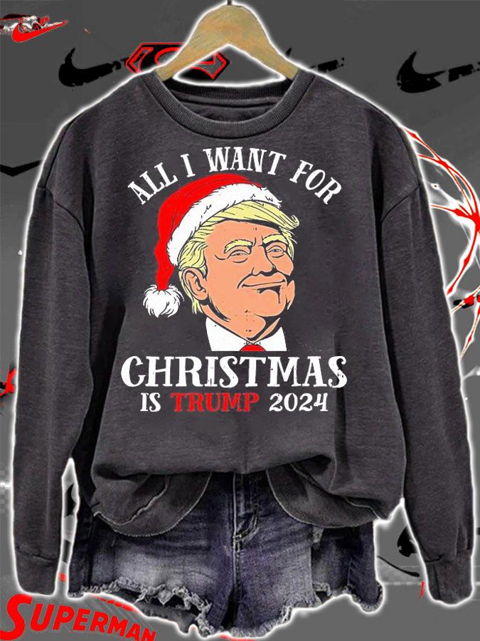 Santa Trump 2024 All I Want For Christmas Is Trump 2024 T-Shirt t-shirt