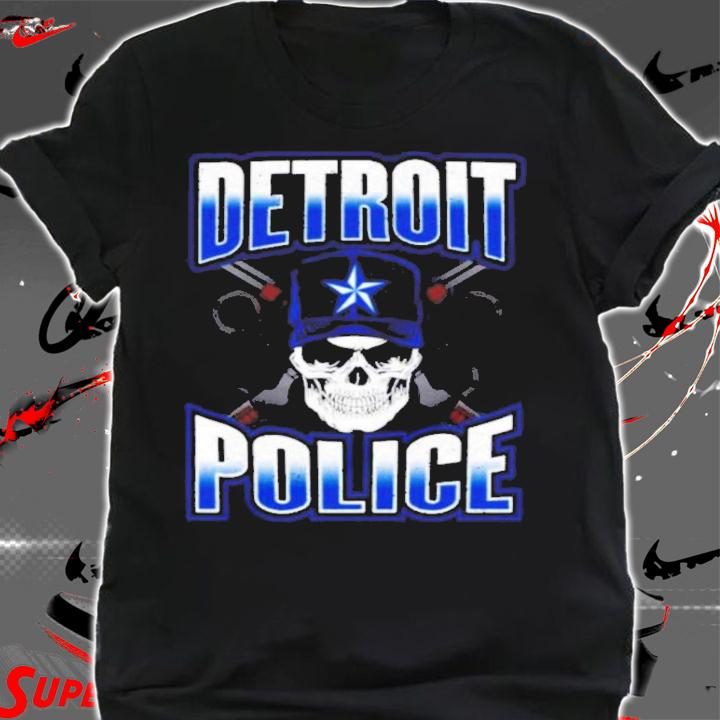 Detroit Michigan Pd Policeman Graphic Skull Guns Shirt t-shirt shirt