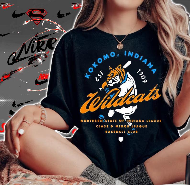 Kokomo Wildcats Indiana Vintage Minor League Baseball T-Shirt t-shirt