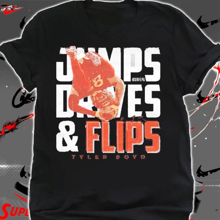 Tyler Boyd Cincinnati Flip Celebration Football Shirt t-shirt shirt