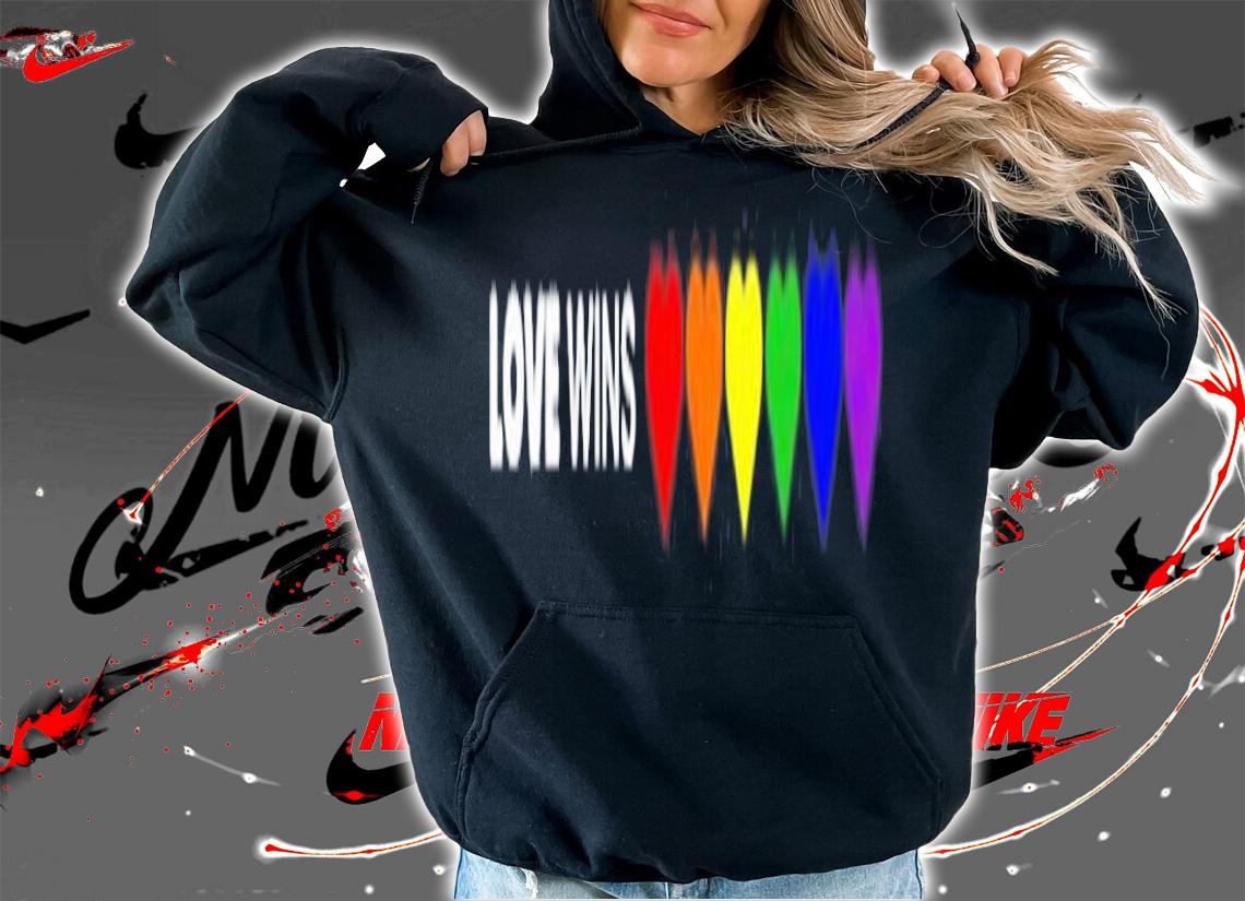 Womens Happy Pride Month Love Wins T-Shirt t-shirt hoodie