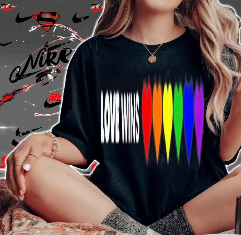 Womens Happy Pride Month Love Wins T-Shirt t-shirt woman shirt