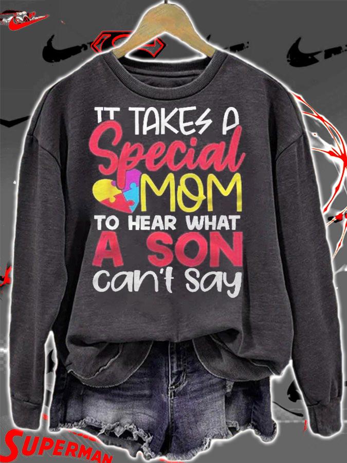 It Takes Special Mom To Hear What Son Cant Say Autism Shirt t-shirt