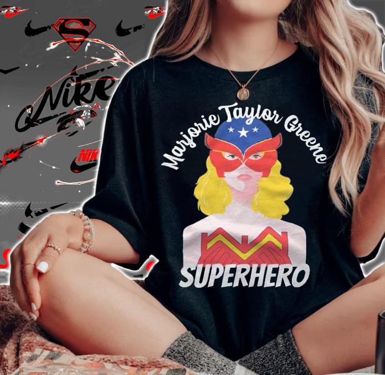 Marjorie Taylor Greene Is My Hero-Superhero T-Shirt t-shirt woman shirt
