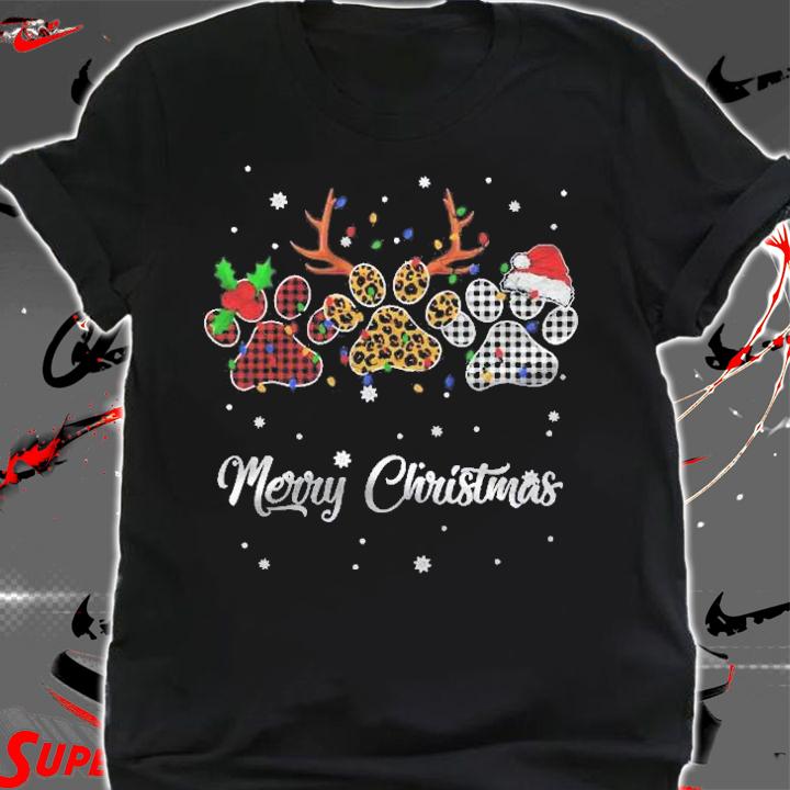 Merry Christmas Dog Paw Costume Dog Lover Xmas Gift Shirt t-shirt shirt