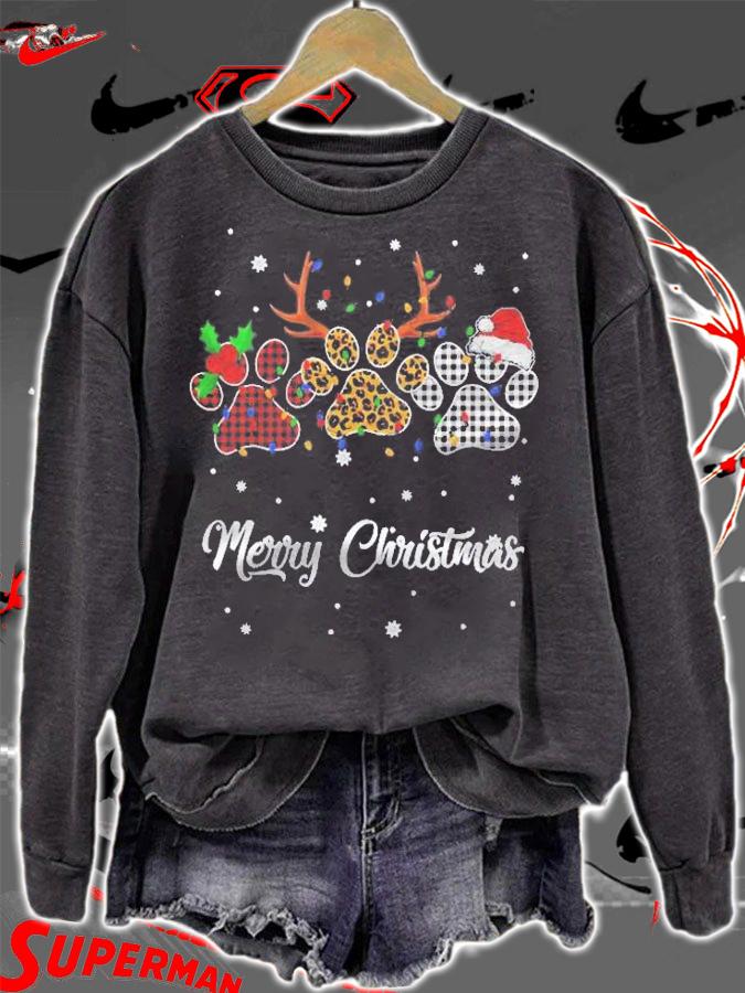 Merry Christmas Dog Paw Costume Dog Lover Xmas Gift Shirt t-shirt sweatshirt
