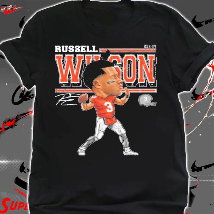 Russell Wilson Denver Cartoon Football Signatures Shirt t-shirt shirt