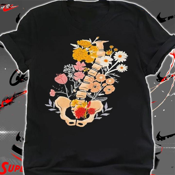 Spine Bone in flower Shirt t-shirt