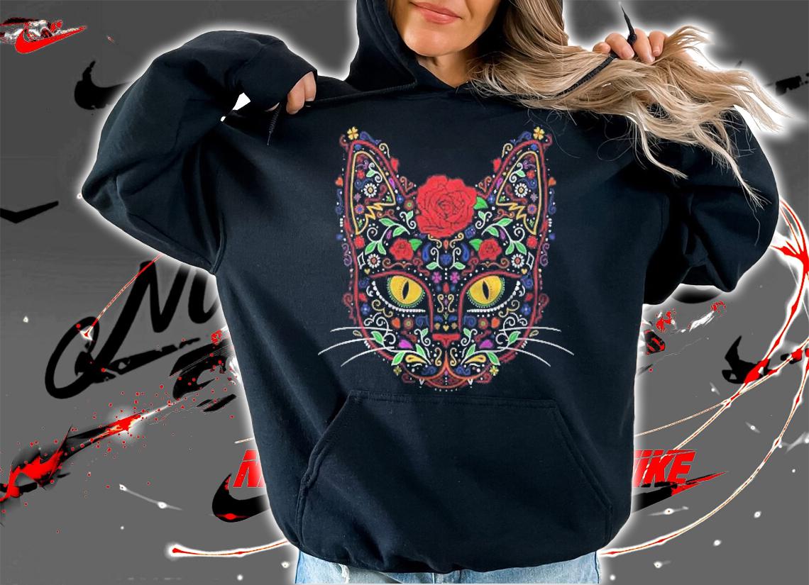 Day Of The Dead Kitty Cat Sugar Skull Essential t-shirt hoodie