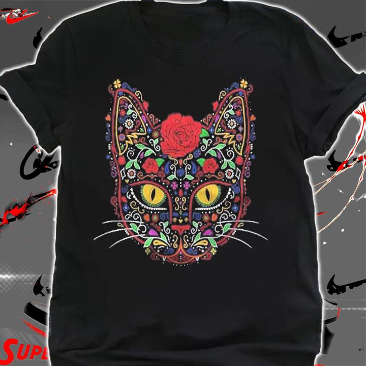 Day Of The Dead Kitty Cat Sugar Skull Essential t-shirt shirt