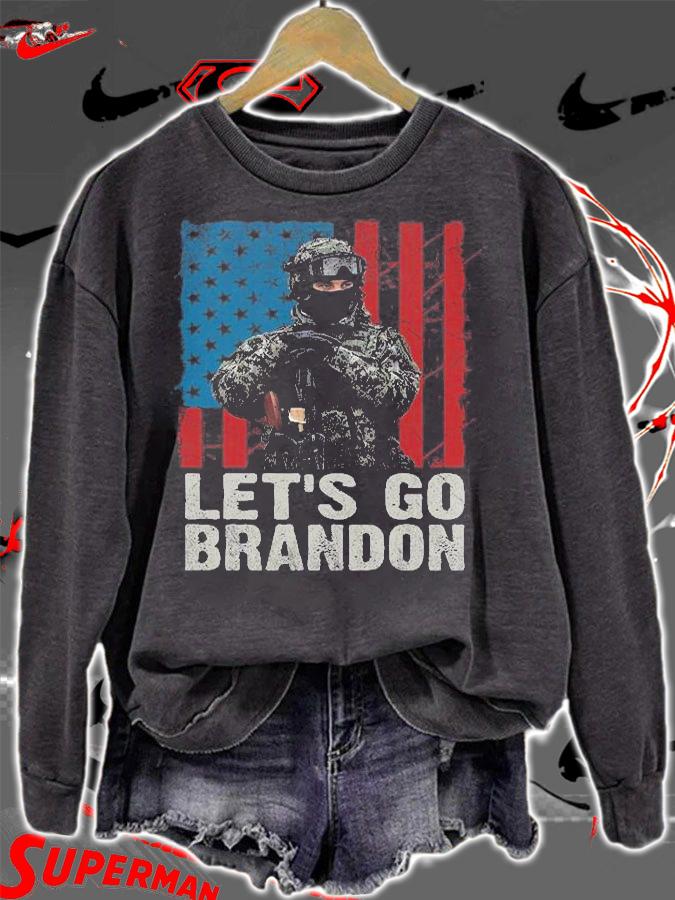 Lets Go Brandon Let's Go Brandon USA Soldier Vintage T-Shirt t-shirt