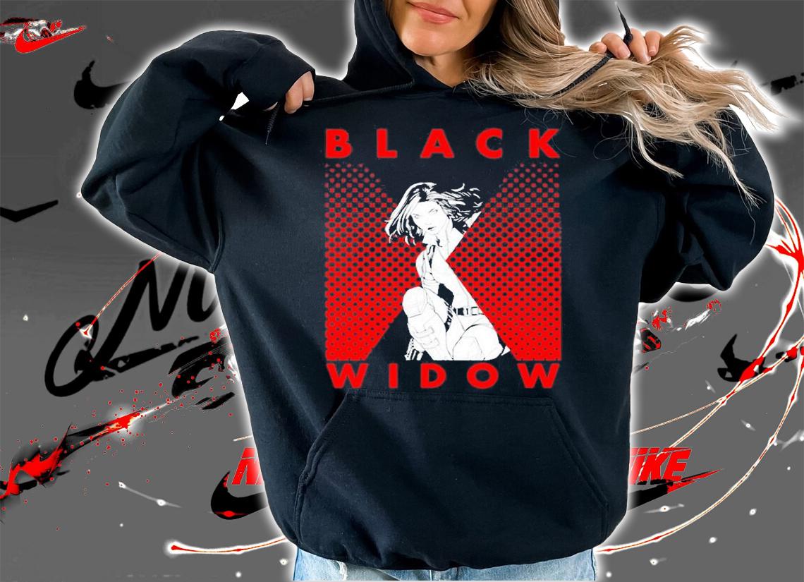 Marvel Black Widow Halftone Portrait Logo T-Shirt t-shirt