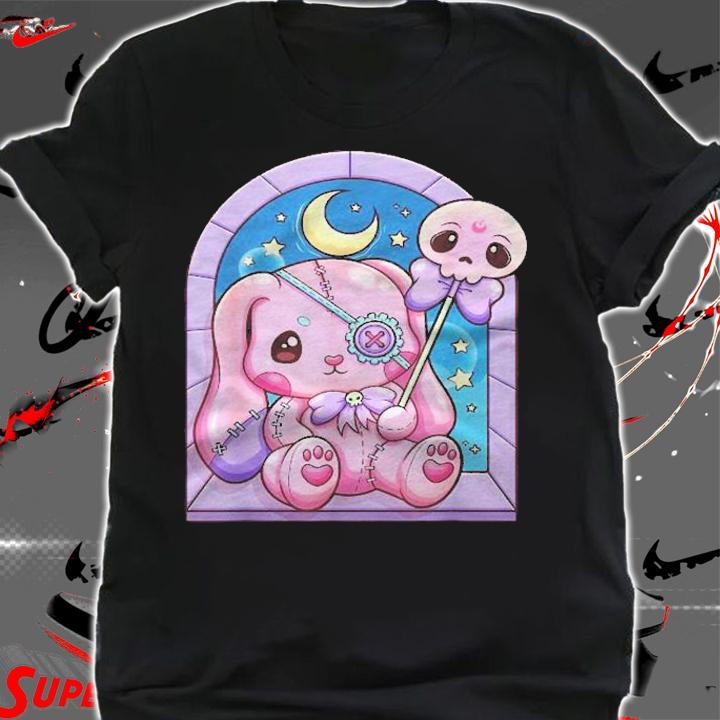 Kawaii Pastel Goth Cute Creepy Rabbit Stuffed Toy Shirt t-shirt shirt