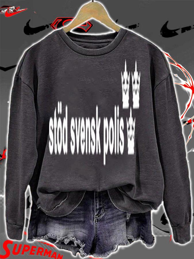 Stod Svensk Polis T-Shirt t-shirt sweatshirt
