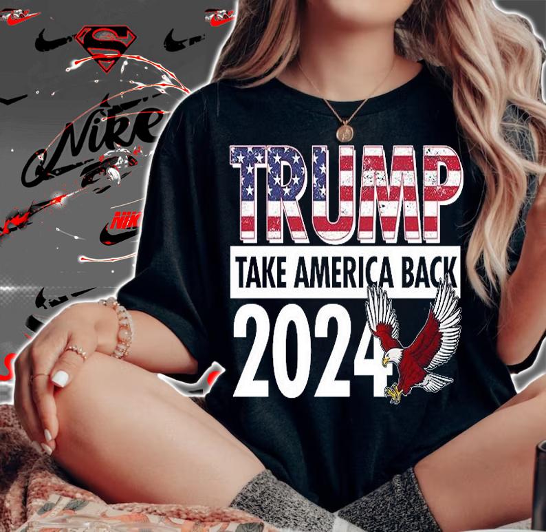 Trump Take America Back 2024 USA Flag Eagle Vintage T-Shirt t-shirt woman shirt