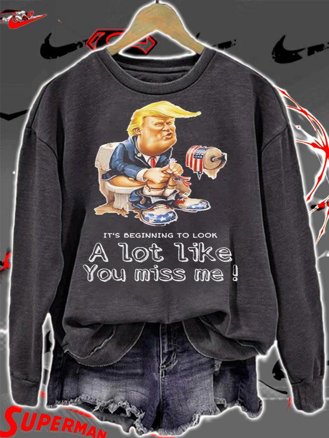 It's Beginning To Look Lot Like You Miss Me Trump Toilet T-Shirt t-shirt