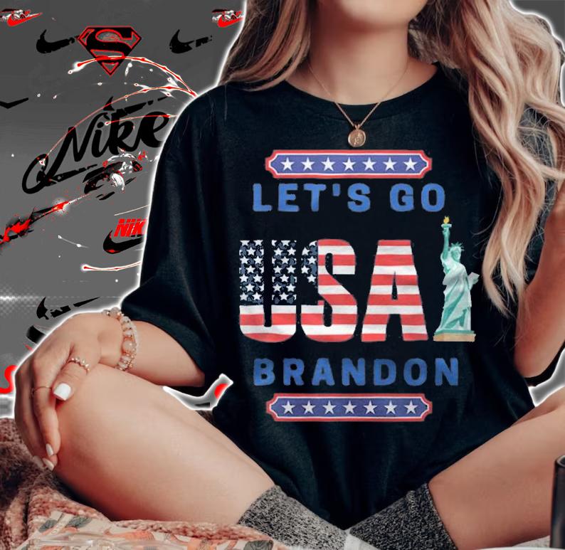 Let's Go USA Brandon, Joe Biden Chant, Impeach Biden T-Shirt t-shirt woman shirt