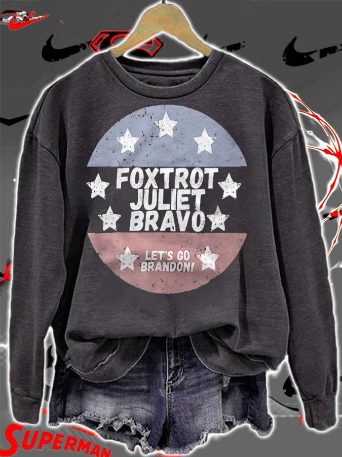 FJb Foxtrot Juliet Bravo Joe Biden Funny Political Let's Go Brandon America T-Shirt t-shirt sweatshirt