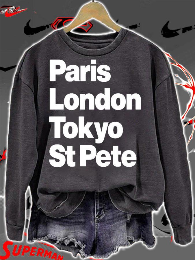 Paris London Tokyo St Pete T-Shirt t-shirt sweatshirt