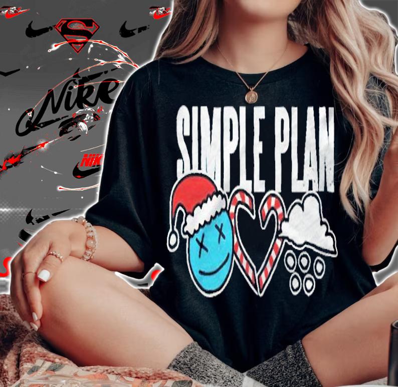 Simple Plan Christmas icon T-shirt t-shirt woman shirt