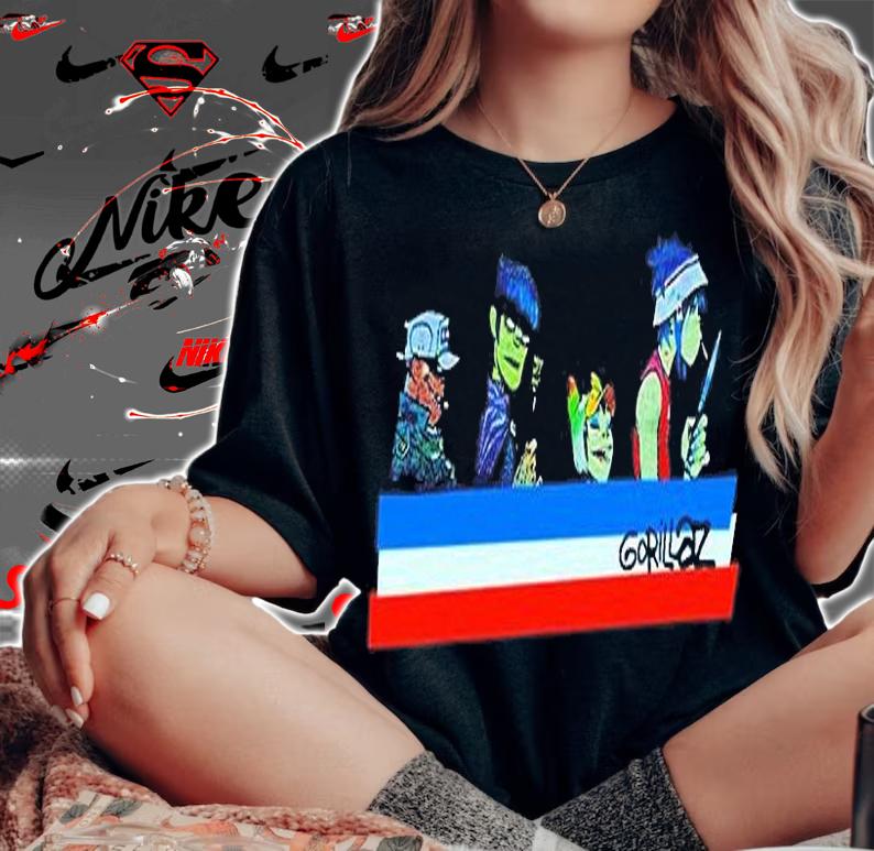 Crescentfreshgoods Gorillaz T-Shirt t-shirt woman shirt