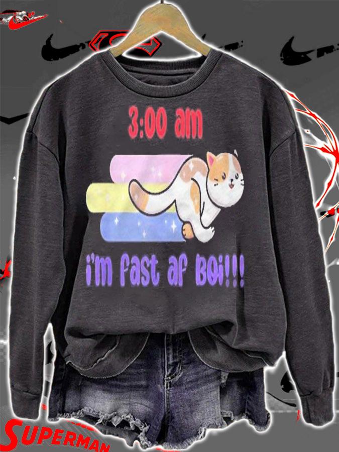 Funny Im Fast Af Boi Cute Cat Shirt t-shirt sweatshirt
