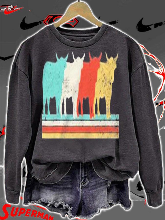 Highland Cow Scottish Vintage Shirt t-shirt sweatshirt