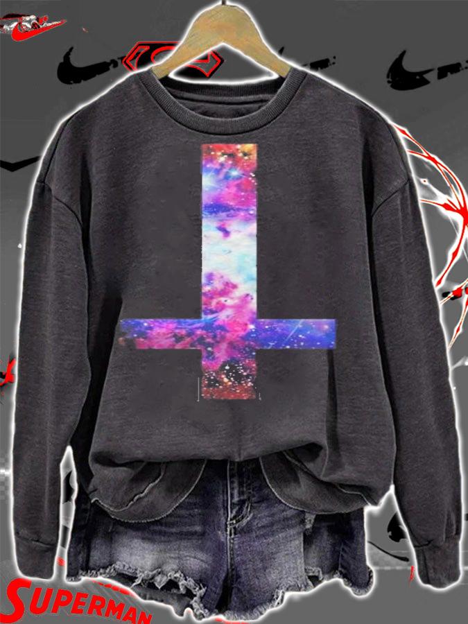 Inverted Galaxy Cross Funny Religion Banter Space Fashion New Shirt t-shirt sweatshirt