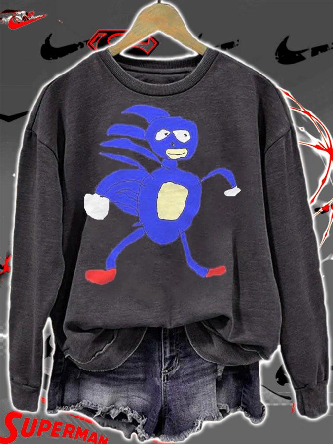 Sanic Hegehog Sanic Paint Meme Pullover Shirt t-shirt sweatshirt