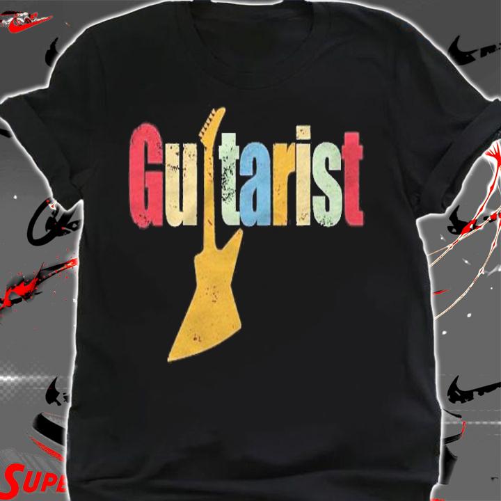 Vintage Guitar Electric Guitarist Gift Men Shirt t-shirt