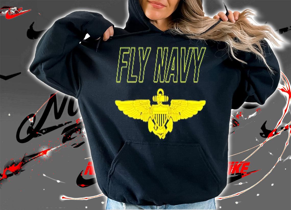 Fly Navy Shirt Pilot Wings T-Shirt