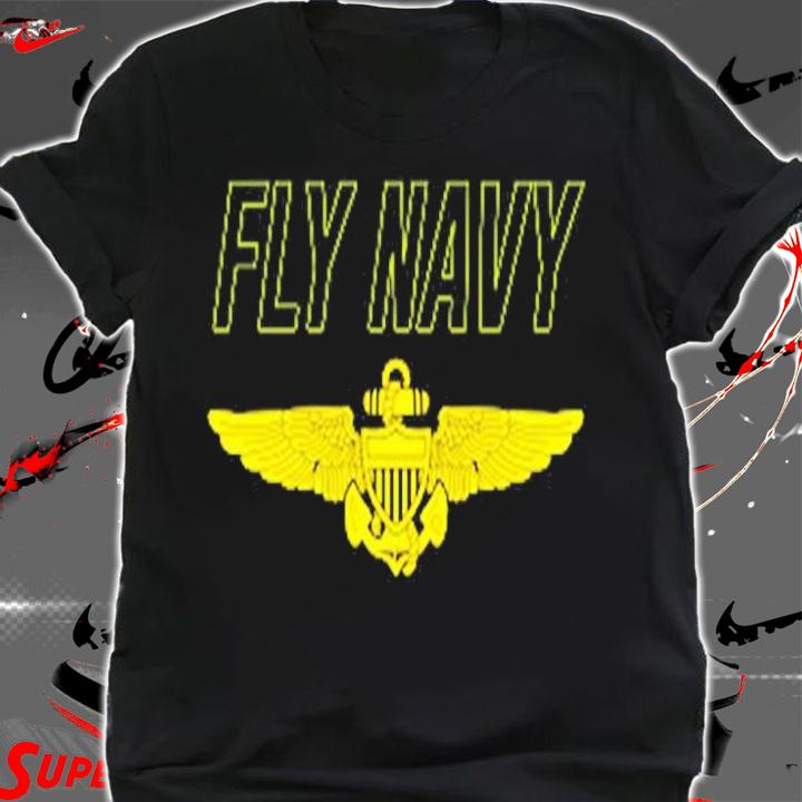 Fly Navy Shirt Pilot Wings T-Shirt