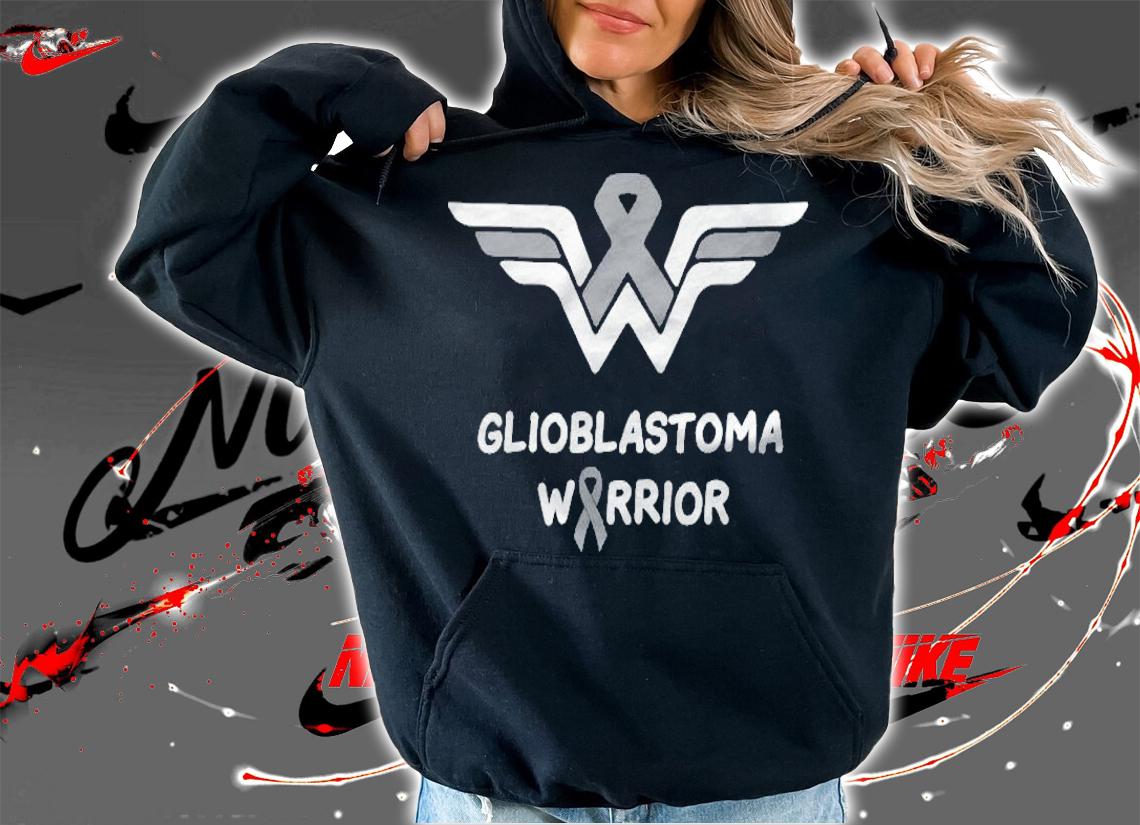 Glioblastoma Awareness Warrior Support Survivor Gray Ribbon T-shirt